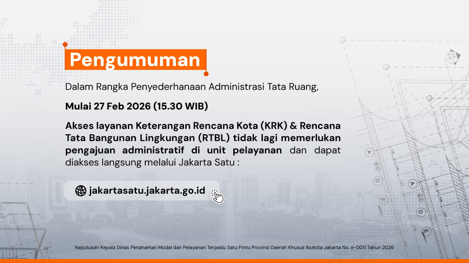 Penyederhanaan Administrasi Tata Ruang: Informasi Keterangan Rencana Kota (KRK) dan Rencana Tata Bangunan dan Lingkungan (RTBL)